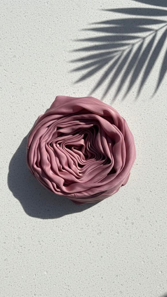 Crinkle Silk - Tea Pink