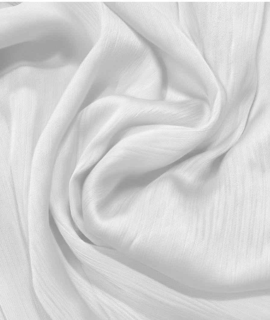 Crinkle Silk - White