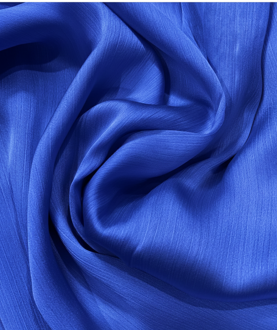 Crinkle Silk - Royal Blue