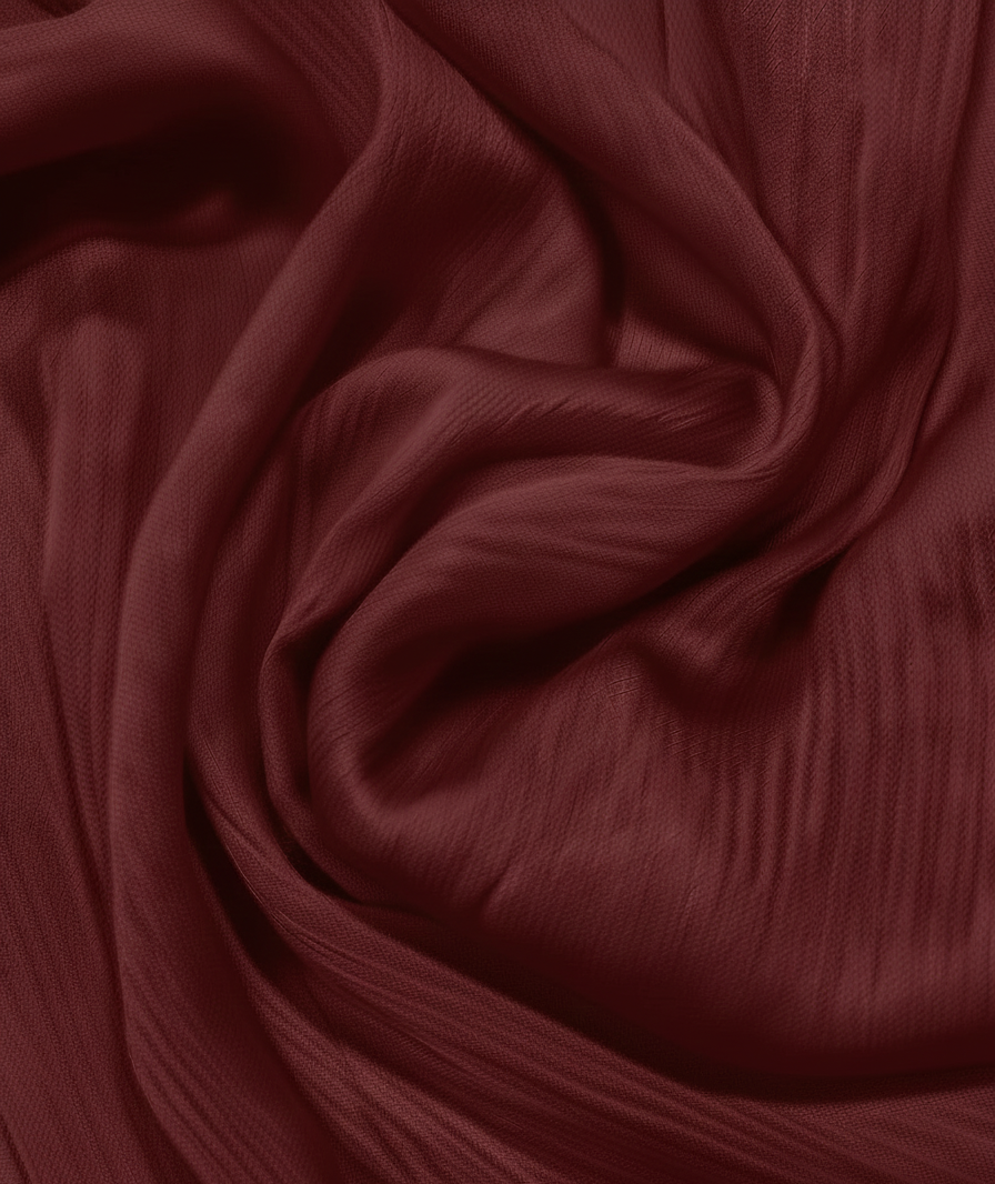 Crinkle Silk - Maroon