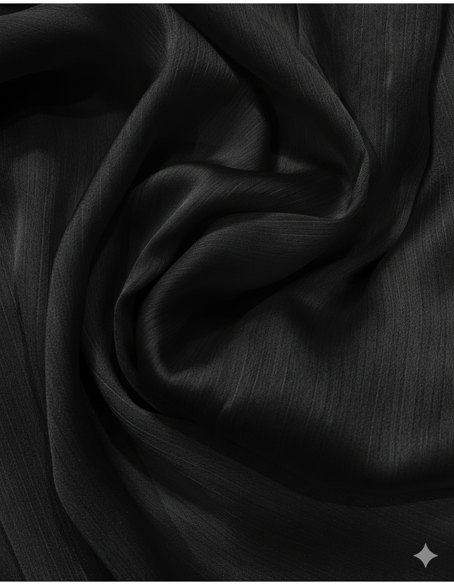 Crinkle Silk - Black