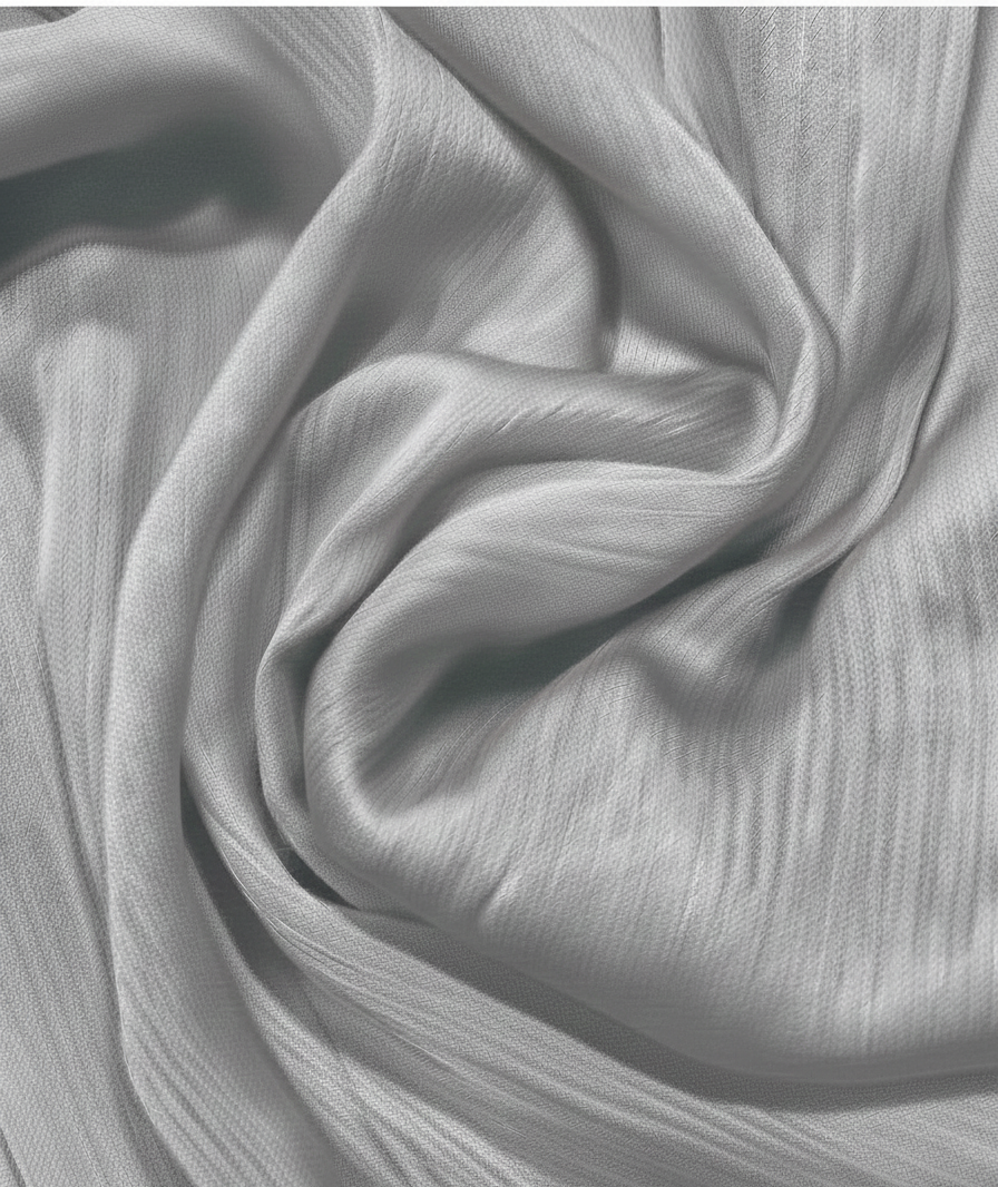 Crinkle Silk - Grey Silver