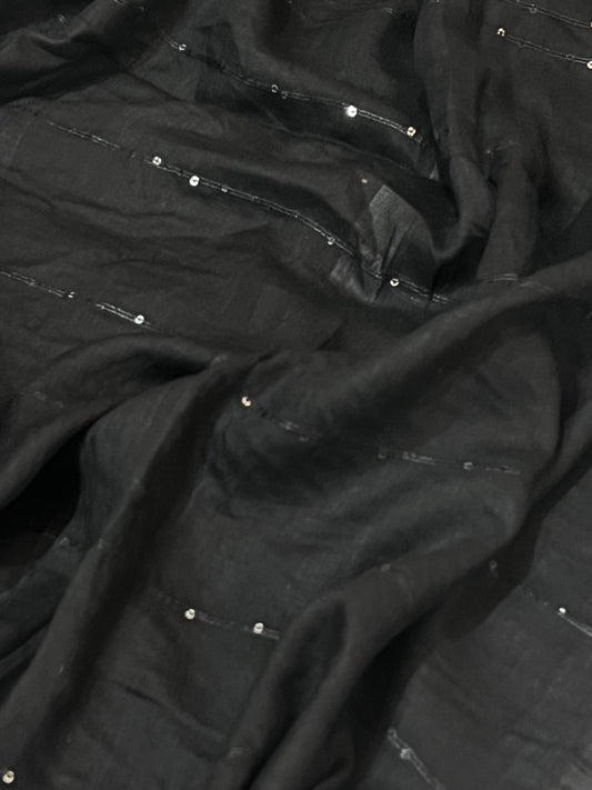 Sequined Lawn – Black