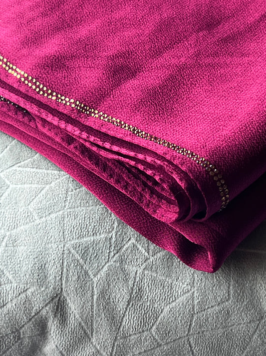 Embellished Silk – Burgundy