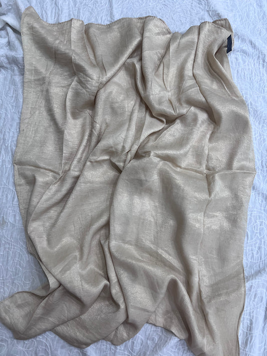 Silk with Gold Glitter – Creamy Beige
