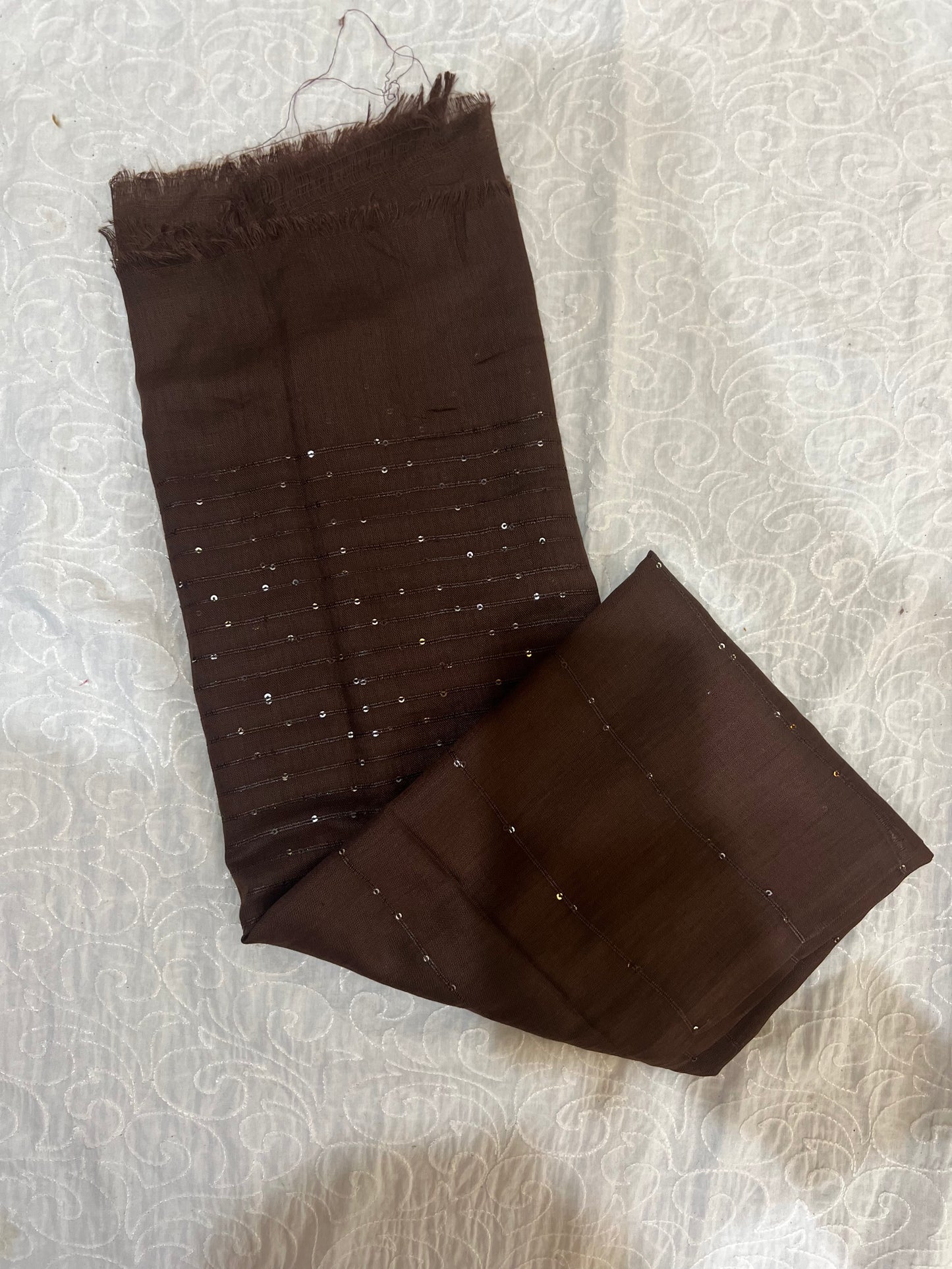 Sequined Lawn – Dark Brown