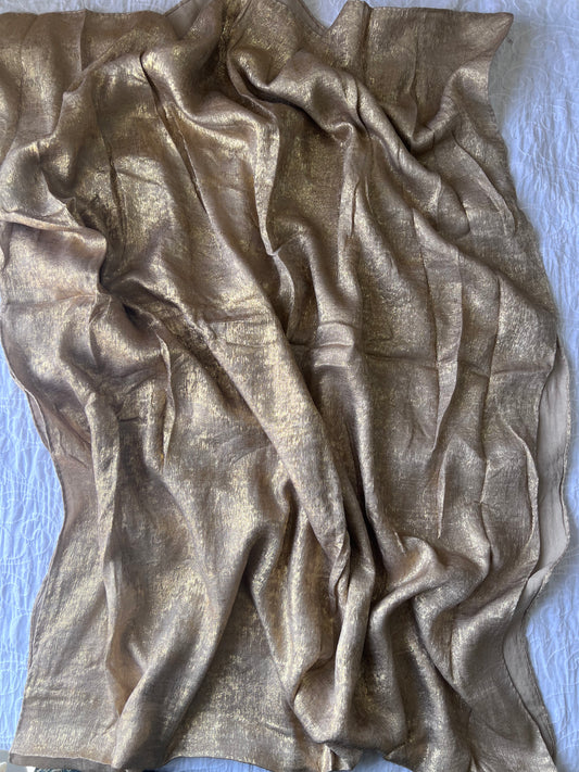 Silk with Gold Glitter – Gold