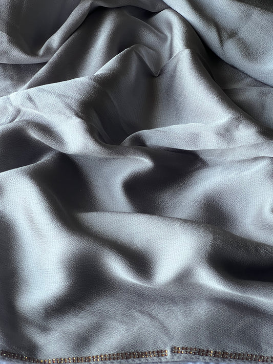 Embellished Silk – Grey