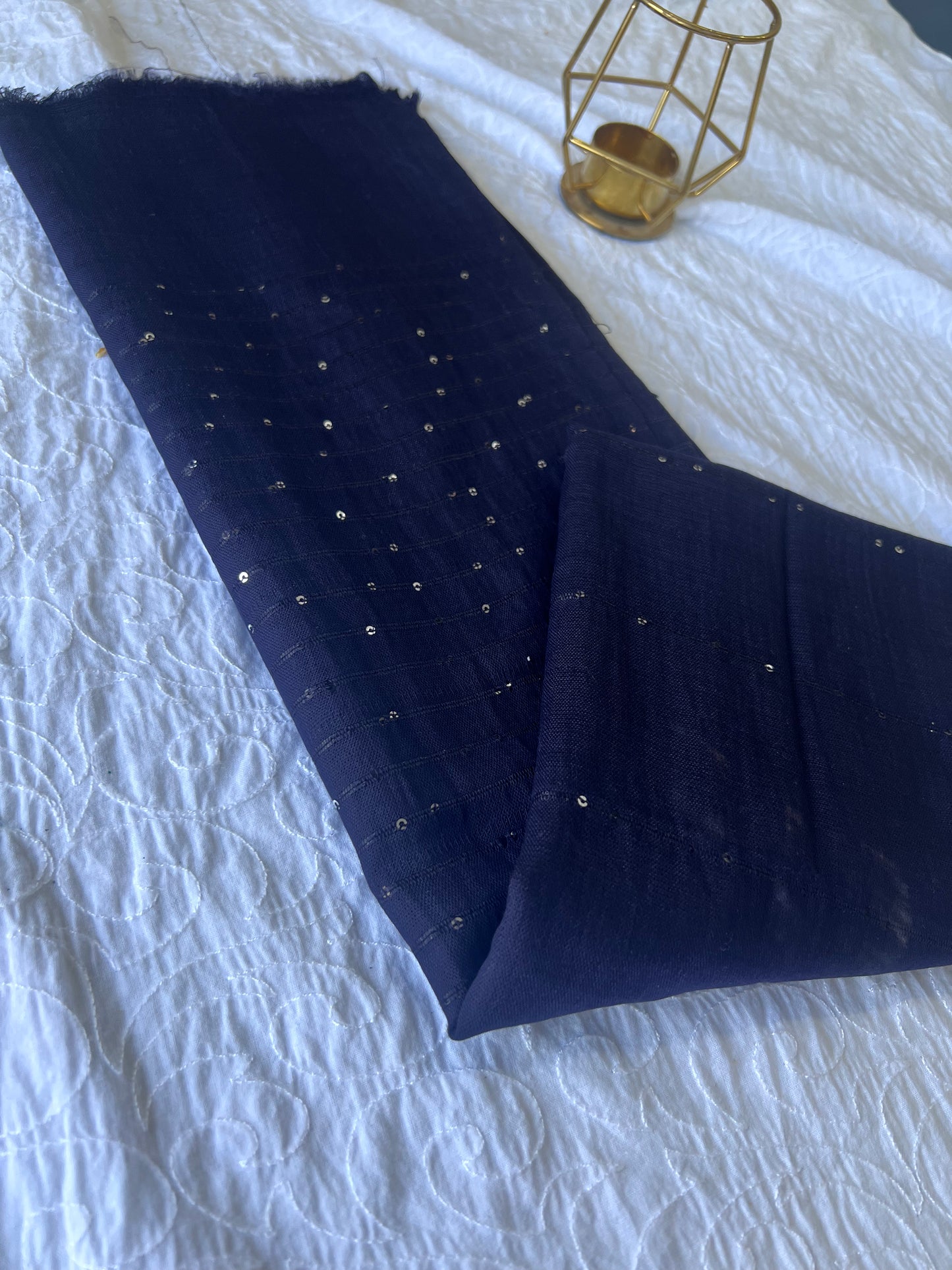 Sequined Lawn – Navy