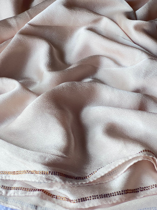 Embellished Silk – Off White