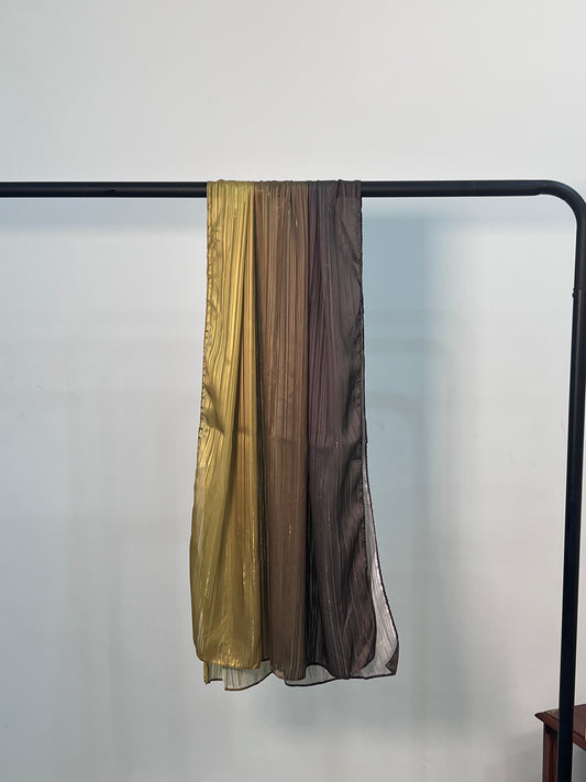 Ombre Silk Hijab - Olive Bronze