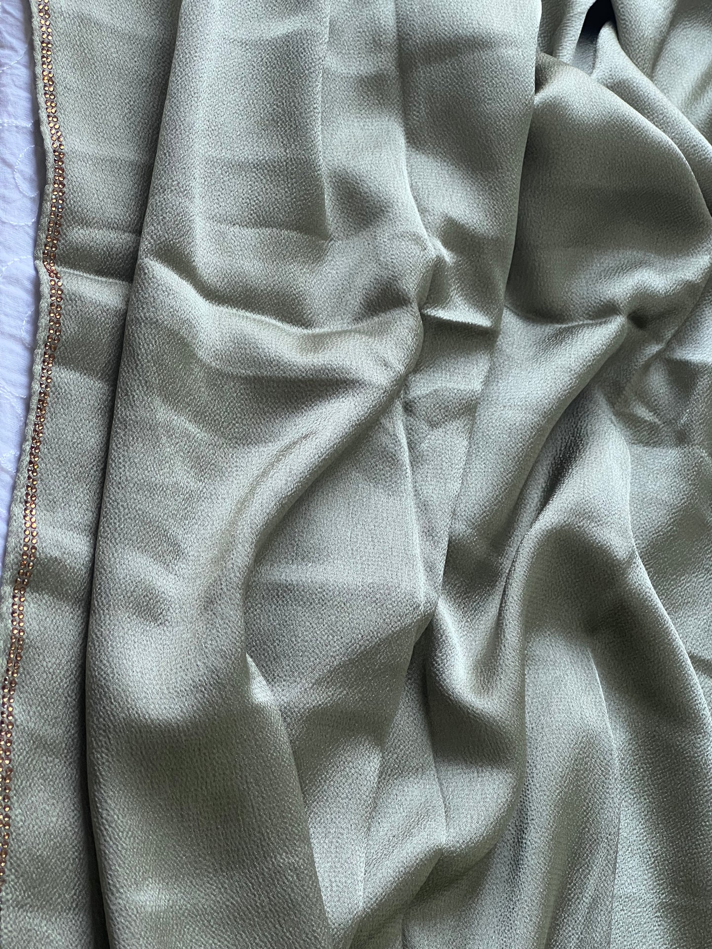 Embellished Silk – Sage Green