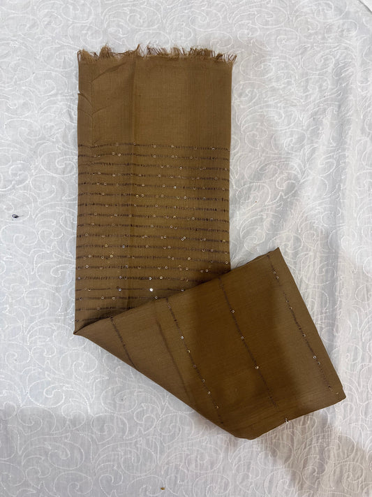 Sequined Lawn – Tan Beige