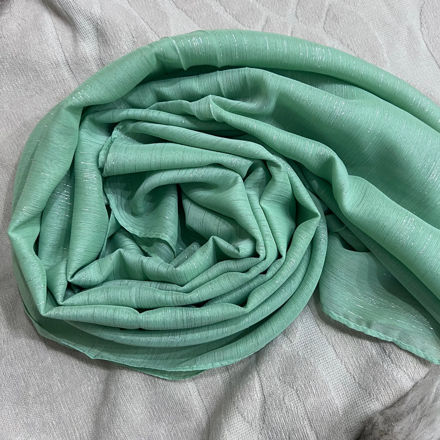 Metallic Chiffon – Sage Green