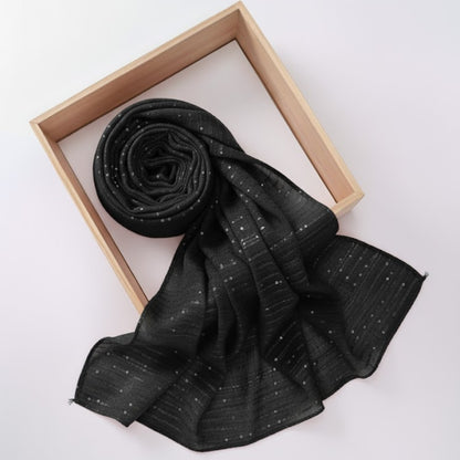 Sequined Lawn – Black