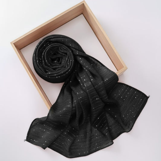 Sequined Lawn – Black