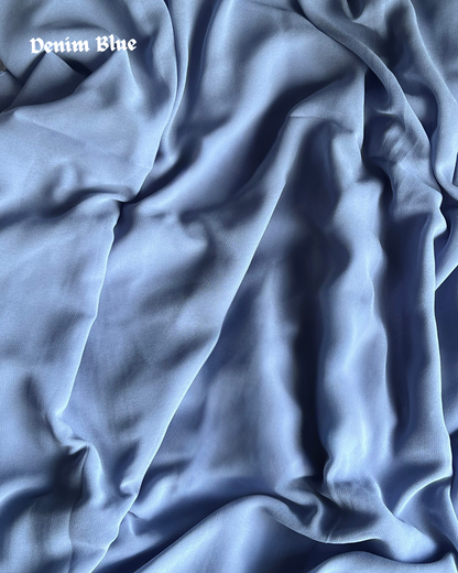 Georgette Hijab – Denim Blue