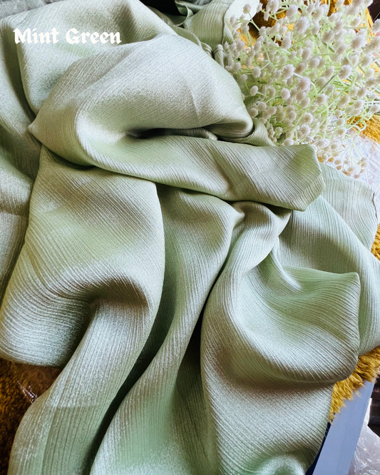 Metallic Chiffon - Mint Green