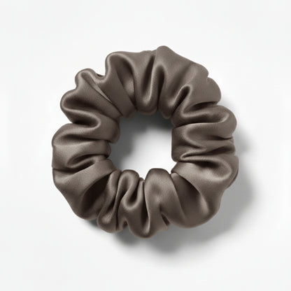 Silk Scrunchie - Greyish-Brown