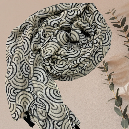 Printed Lawn  – Ivory Swirl