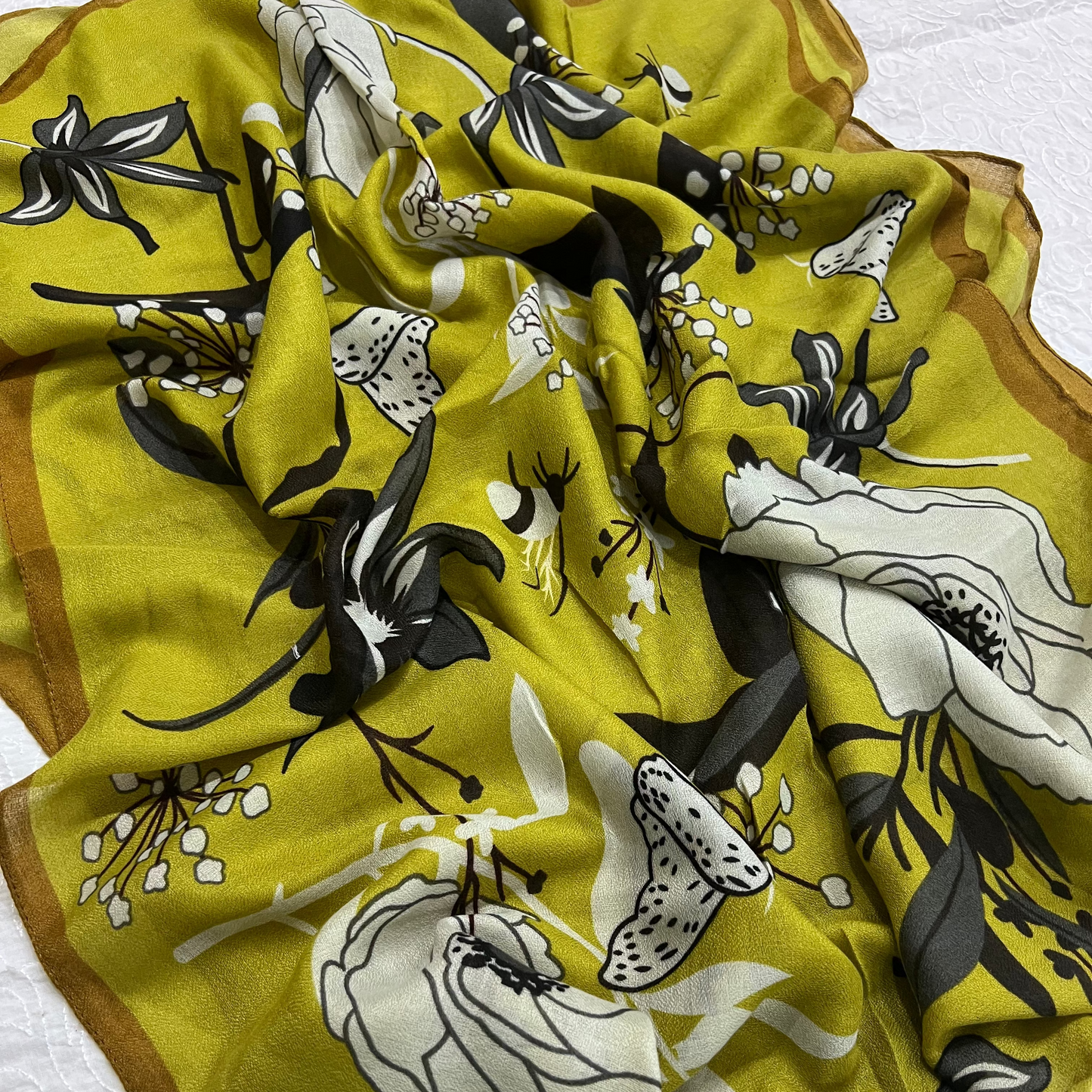 Printed Lawn – Olive Bloom