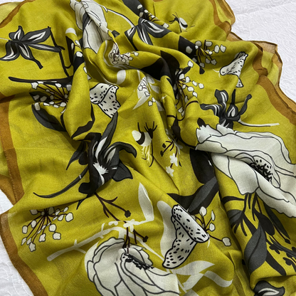 Printed Lawn – Olive Bloom