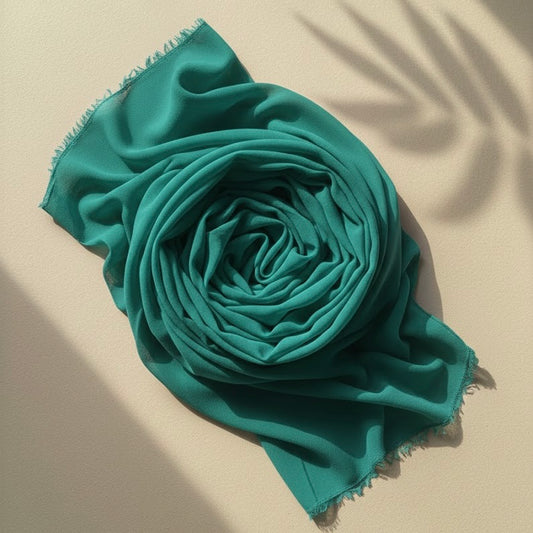 Georgette Hijab – Teal Green