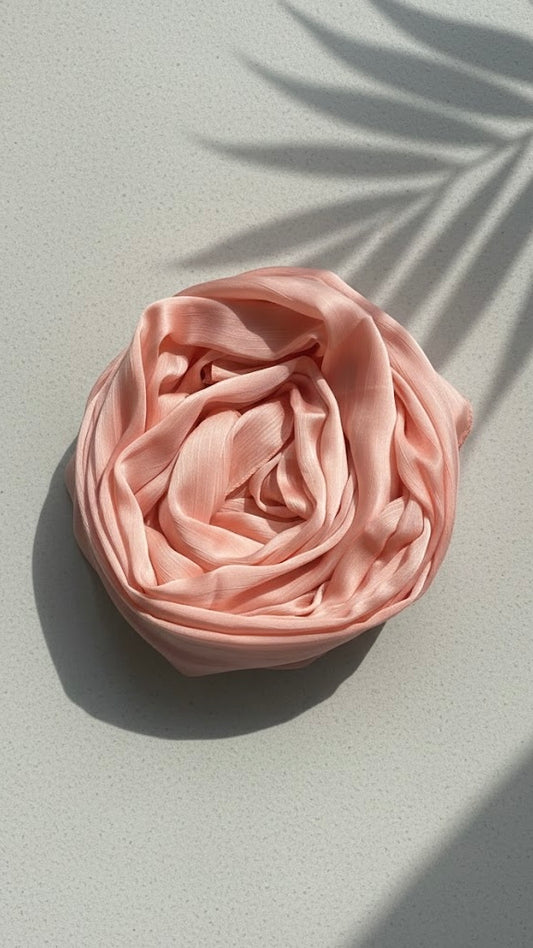 Crinkle Silk - Peachy Pink