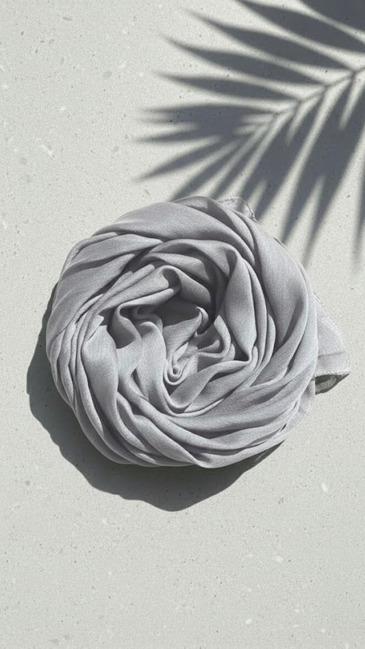 Crinkle Silk - Dull Grey