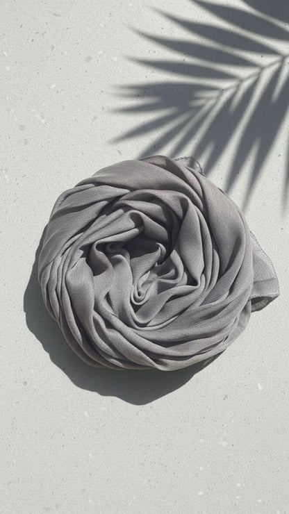 Crinkle Silk - Grey Silver