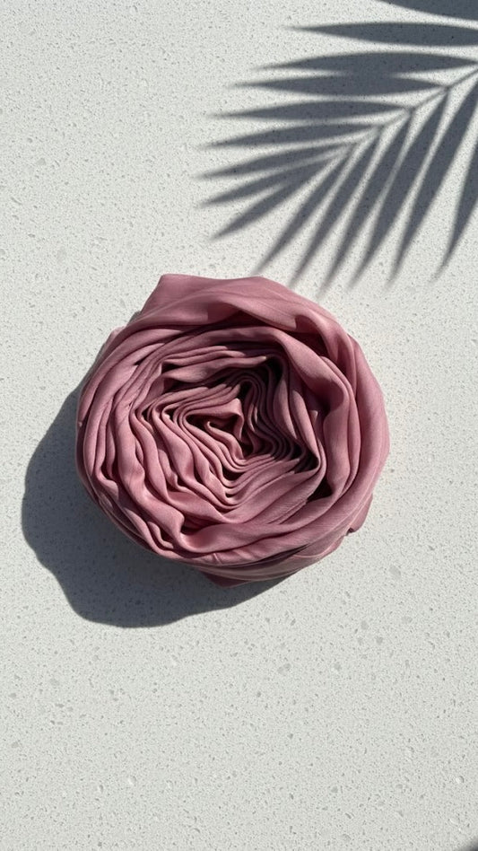 Crinkle Silk - Tea Pink