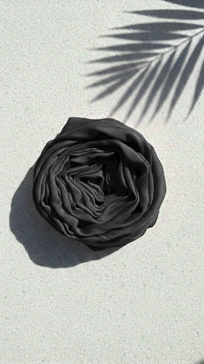 Crinkle Silk - Black