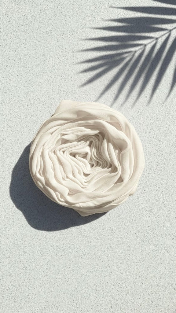 Crinkle Silk - White