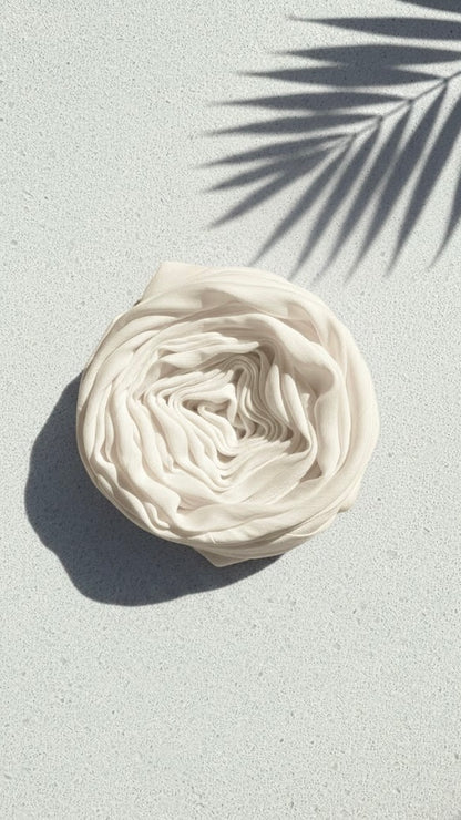 Crinkle Silk - White