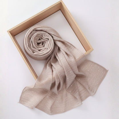 Sequined Lawn – Sand Brown