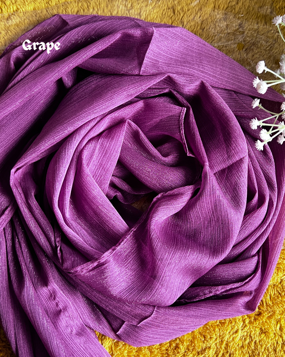 Metallic Chiffon - Grape