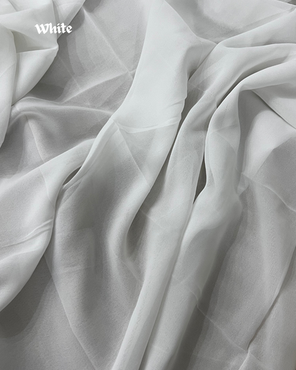 Georgette Hijab – White