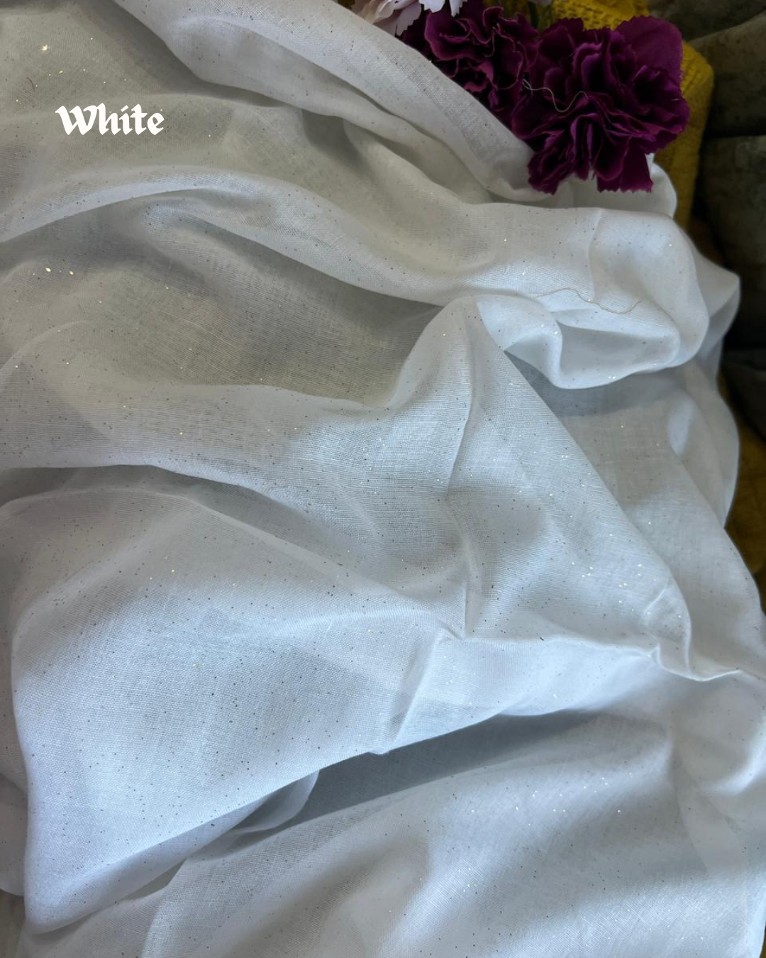 Glitter Lawn - White