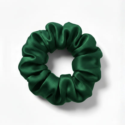 Silk Scrunchie - Bottle Green
