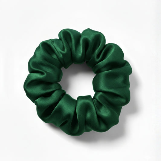Silk Scrunchie - Bottle Green