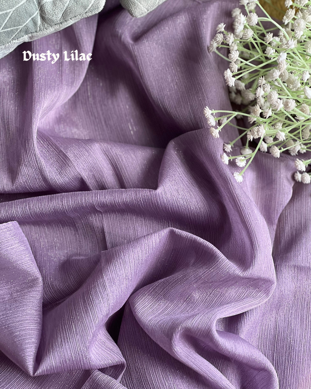 Metallic Chiffon - Dusty Lilac