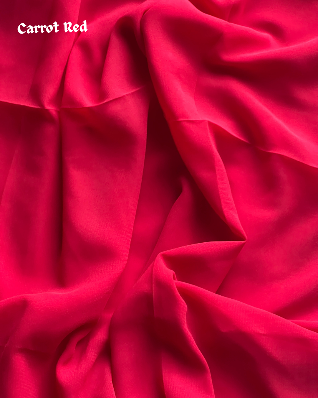 Georgette Hijab – Carrot Red