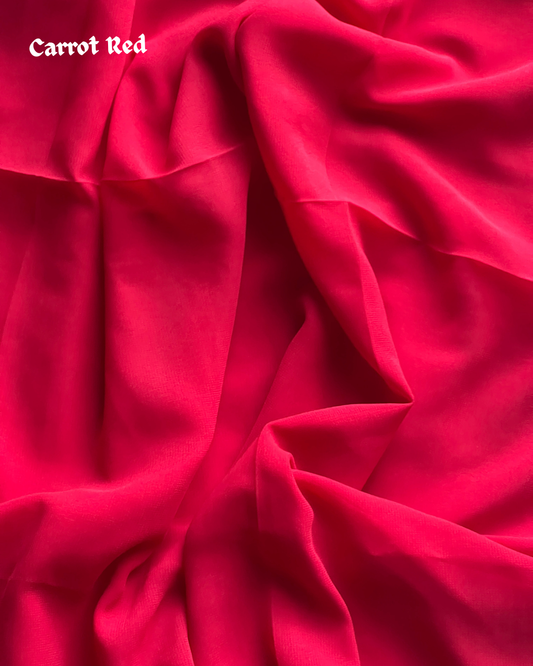Georgette Hijab – Carrot Red