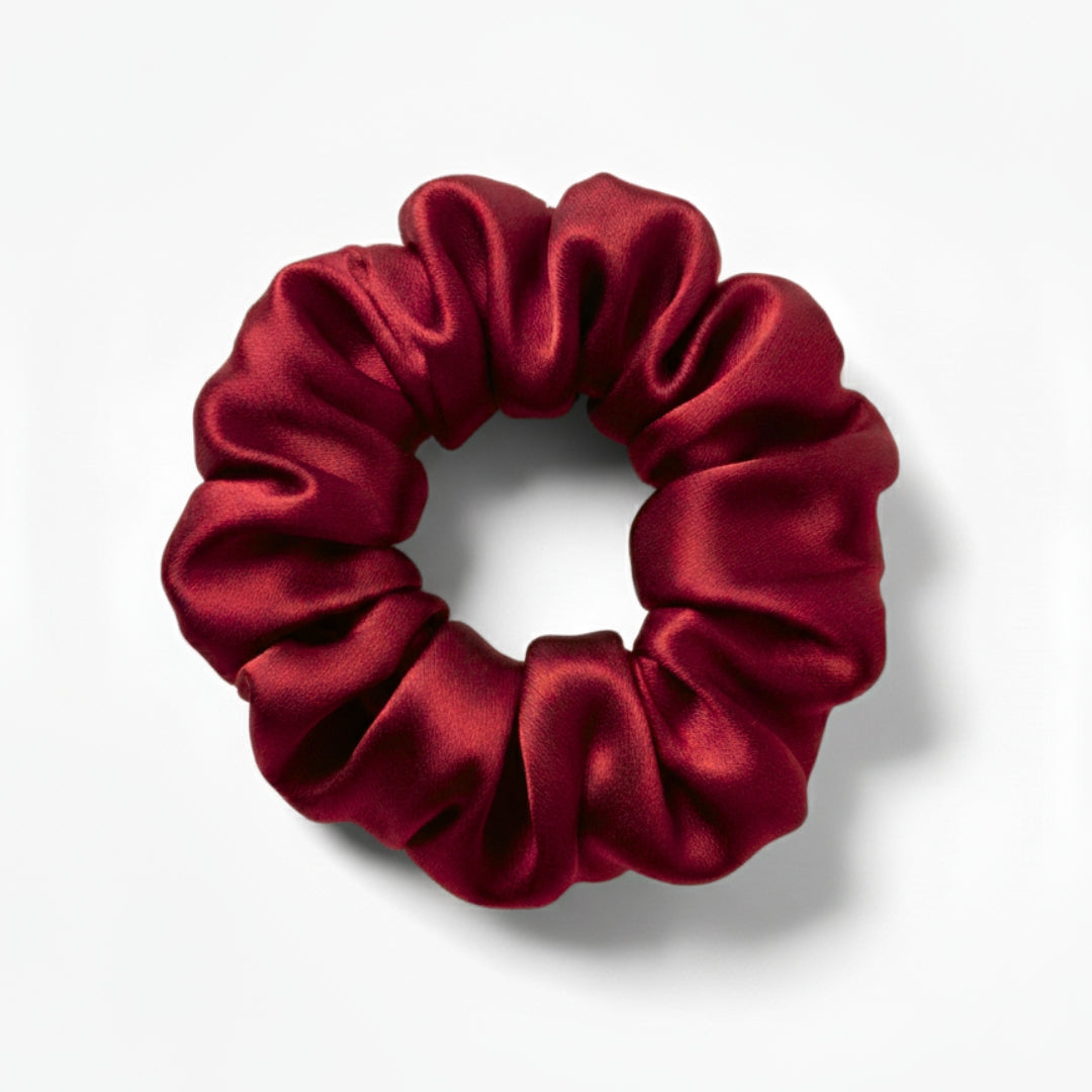 Silk Scrunchie - Maroon