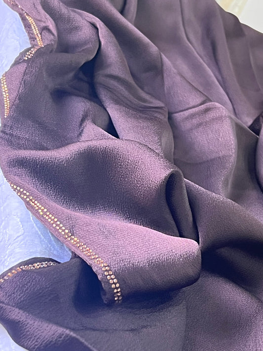 Embellished Silk – Chocolate