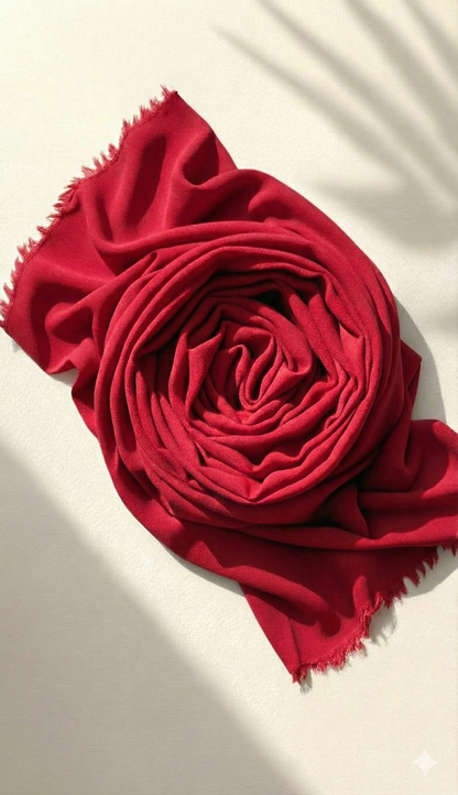 Georgette Hijab – Carrot Red