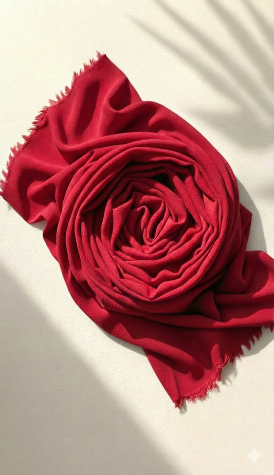 Georgette Hijab – Carrot Red