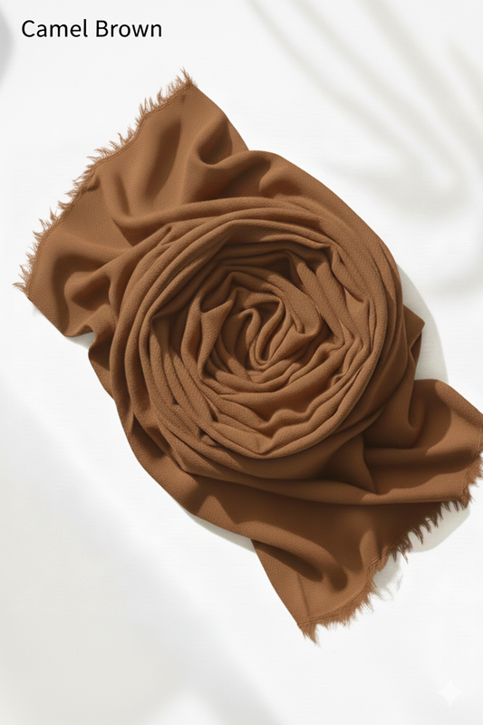 Georgette Hijab – Camel brown
