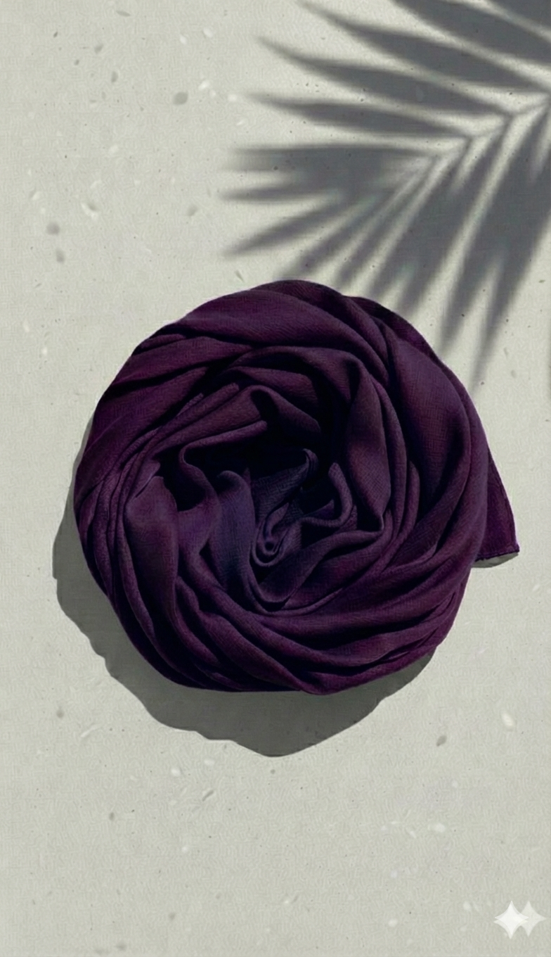 Crinkle Silk - Deep Purple