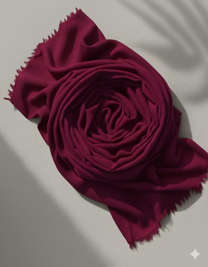 Georgette Hijab – Deep Maroon